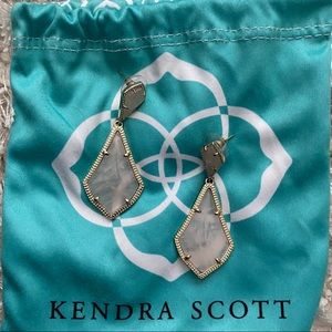 Kendra Scott Earrings: Alexa Drop Gold/Pink Opal
